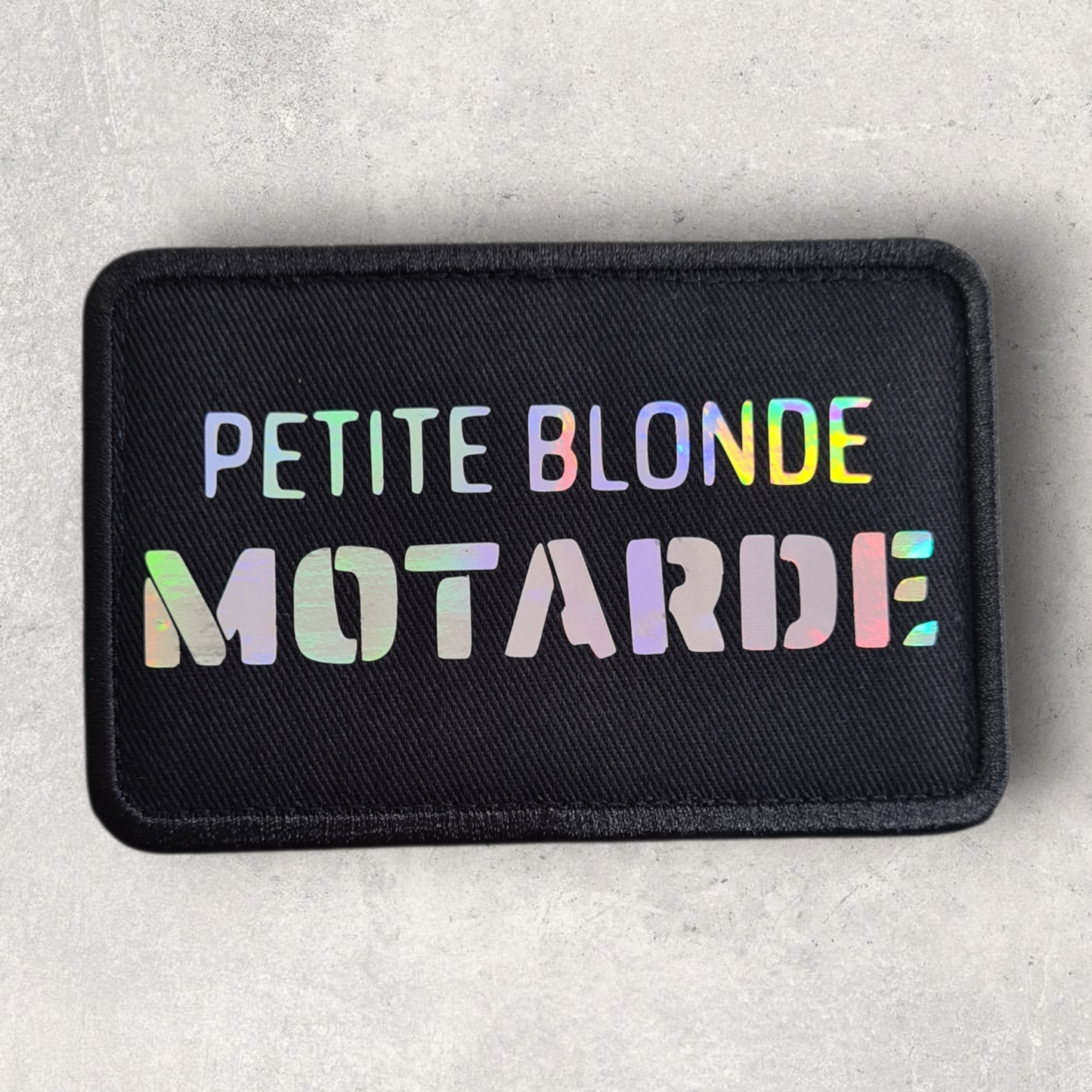 Patch amovible " Petite blonde motarde "