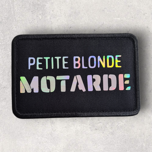 Patch amovible " Petite blonde motarde "