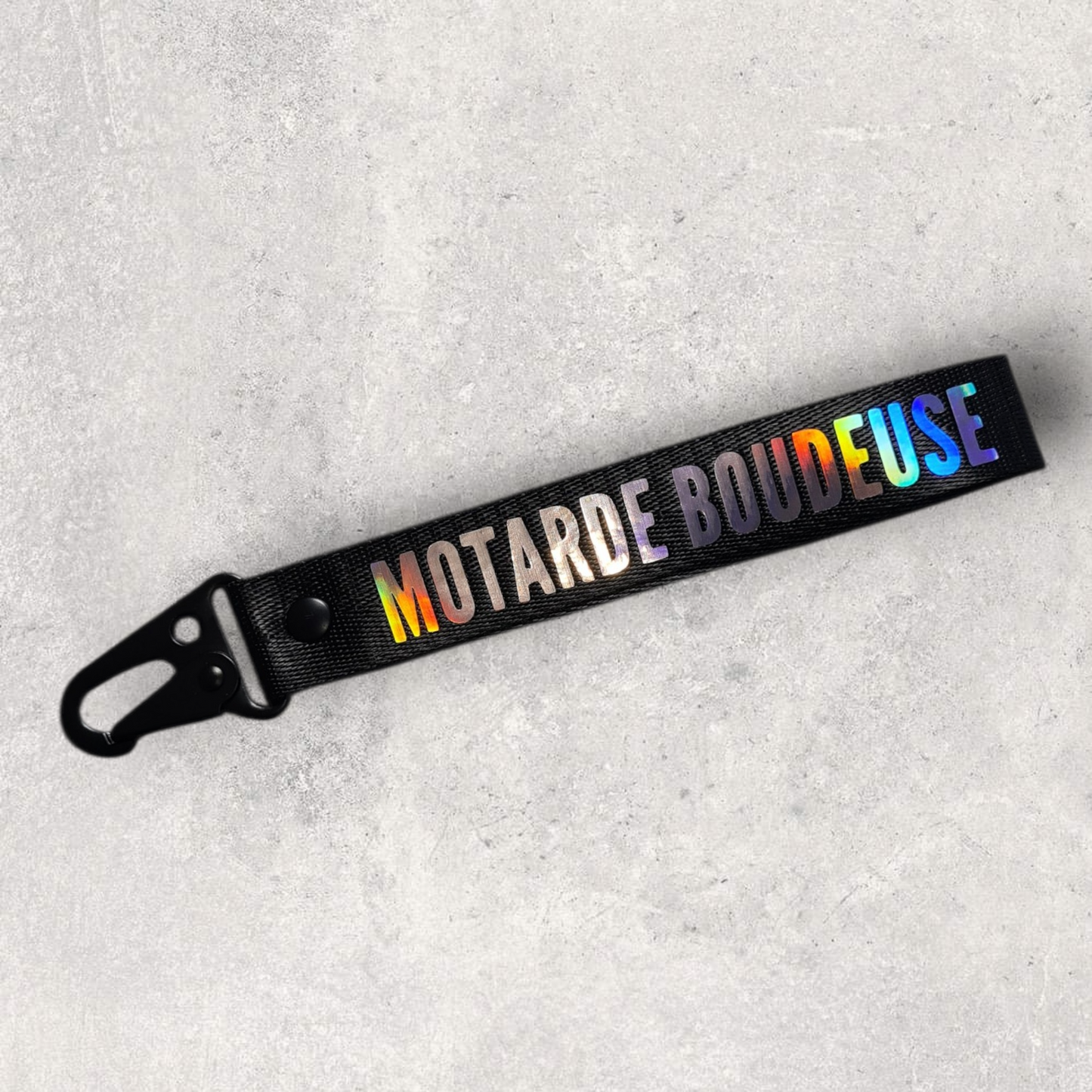 Porte-clés " Motarde boudeuse "