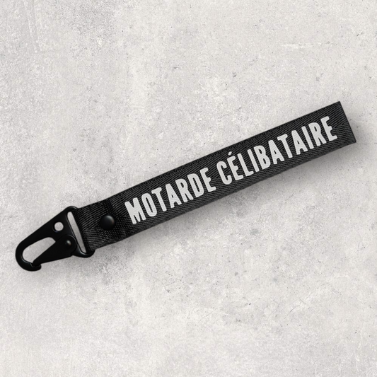 Porte-clés " Motarde célibataire "