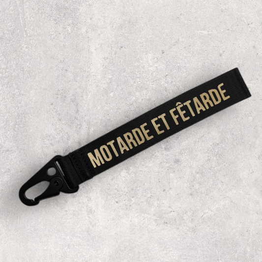 Porte-clés " Motarde et fêtarde "