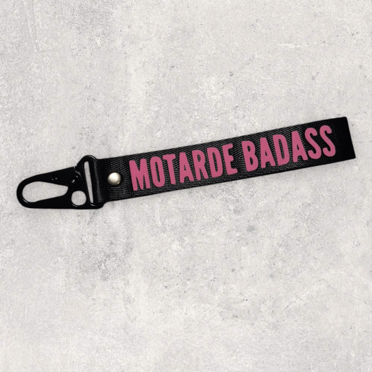 Porte-clés " Motarde badass "