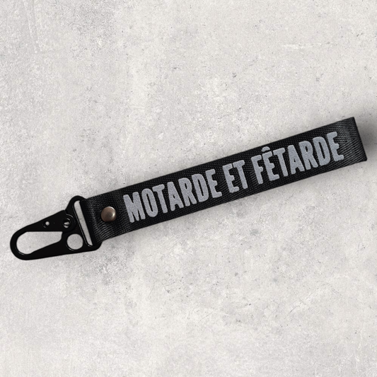 Porte-clés " Motarde et fêtarde "