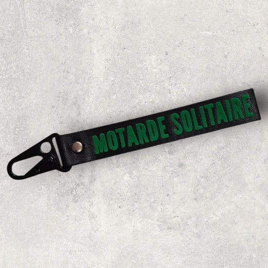 Porte-clés " Motarde solitaire "