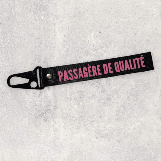 Porte-clés " Passagère de qualité "