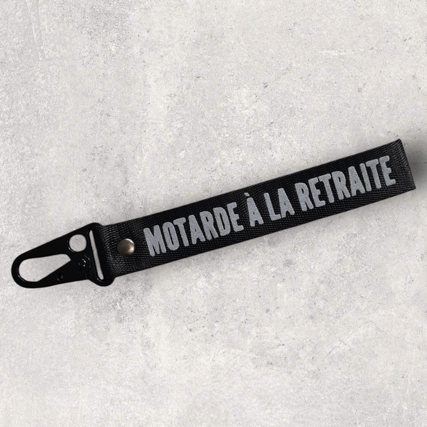 Porte-clés " Motarde à la retraite "