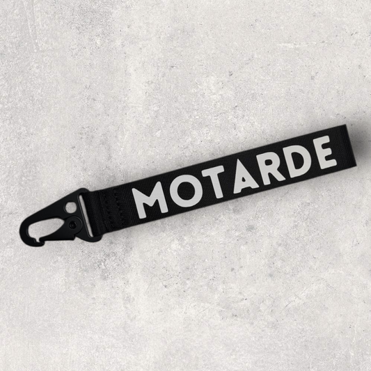 Porte-clés 2 faces " Motarde et fêtarde "