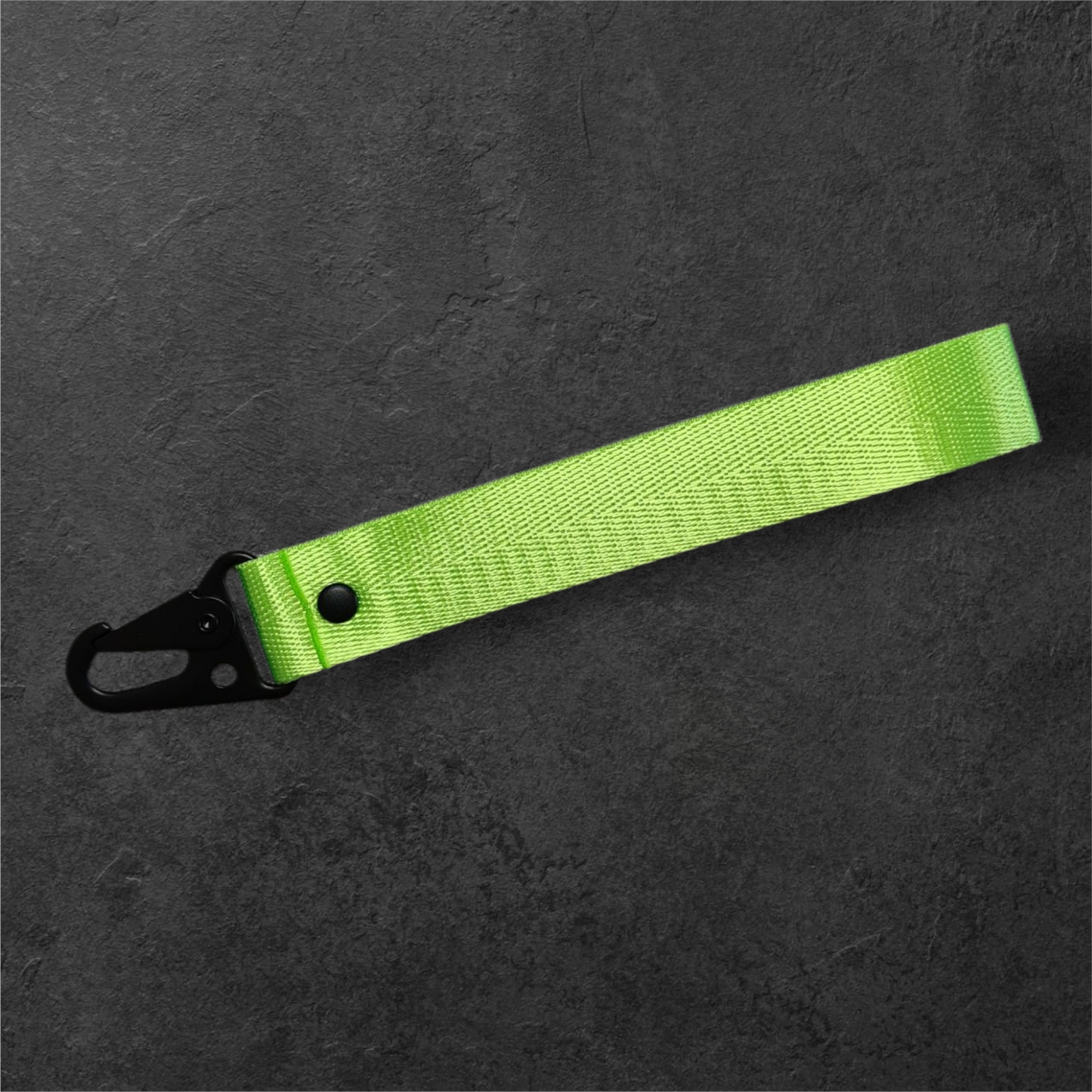 Porte-clés " Motard en cavale " jaune fluo
