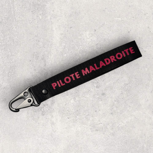Porte-clés " Pilote maladroite " rose red
