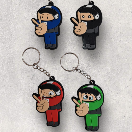 Porte-clés pour motard ou motarde avec le signe V By Evasiontime