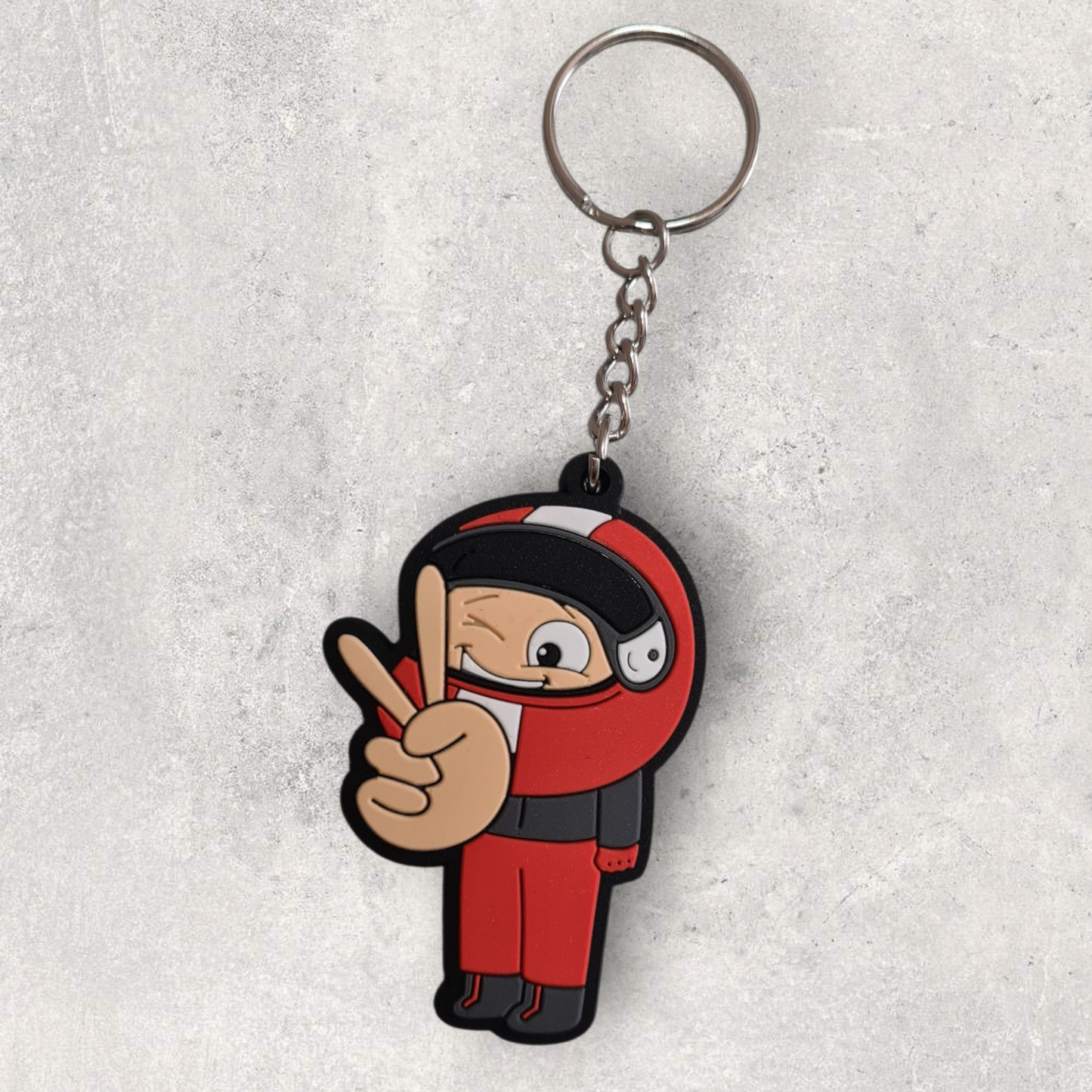 Porte-clés pour motard ou motarde avec le signe V By Evasiontime