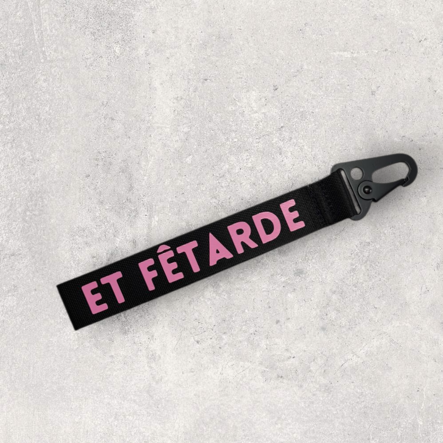 Porte-clés 2 faces " Motarde et fêtarde "