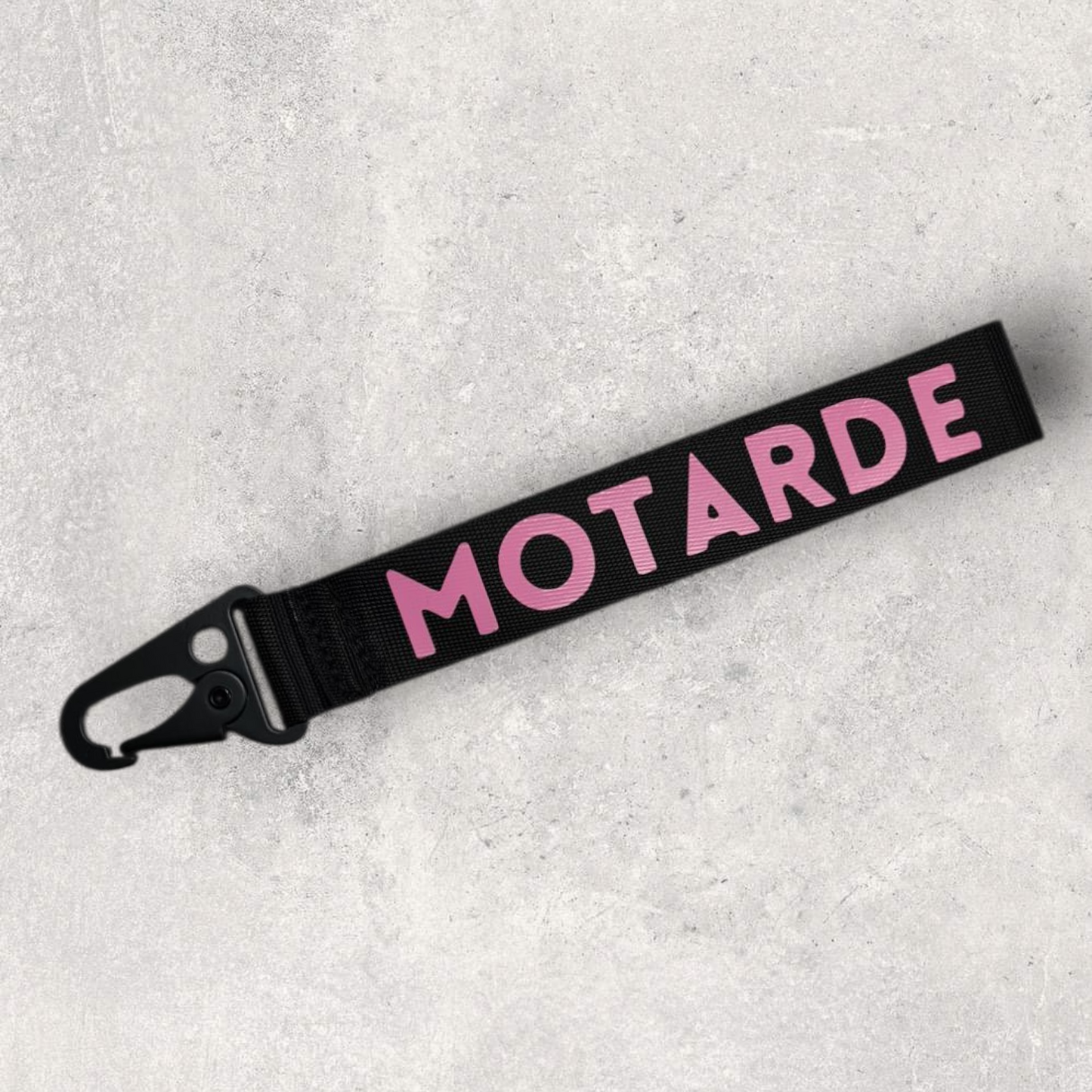 Porte-clés 2 faces " Motarde et fêtarde "