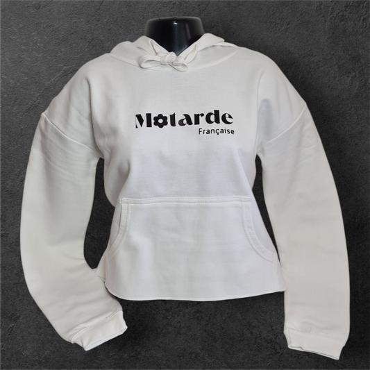 Sweat à capuche court " Motarde Française "