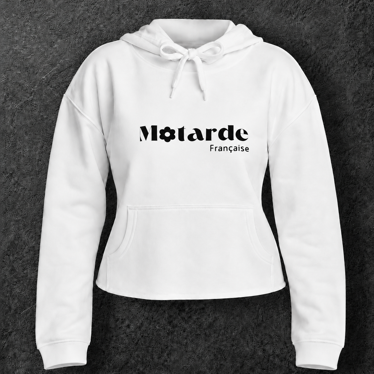 Sweat à capuche court " Motarde Française "
