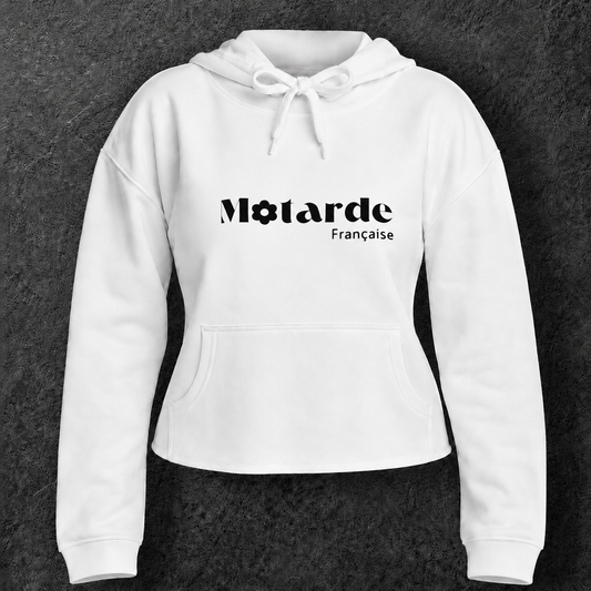Sweat à capuche court " Motarde Française "