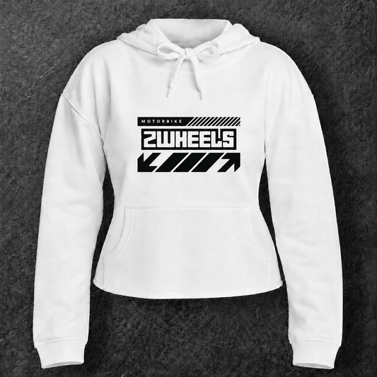 Sweat à capuche court " Motorbike 2wheels " pour motarde