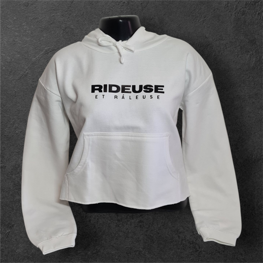Sweat à capuche court " Rideuse et râleuse "