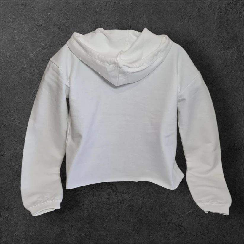 Sweat à capuche court  " Mini motarde maxi caractère "