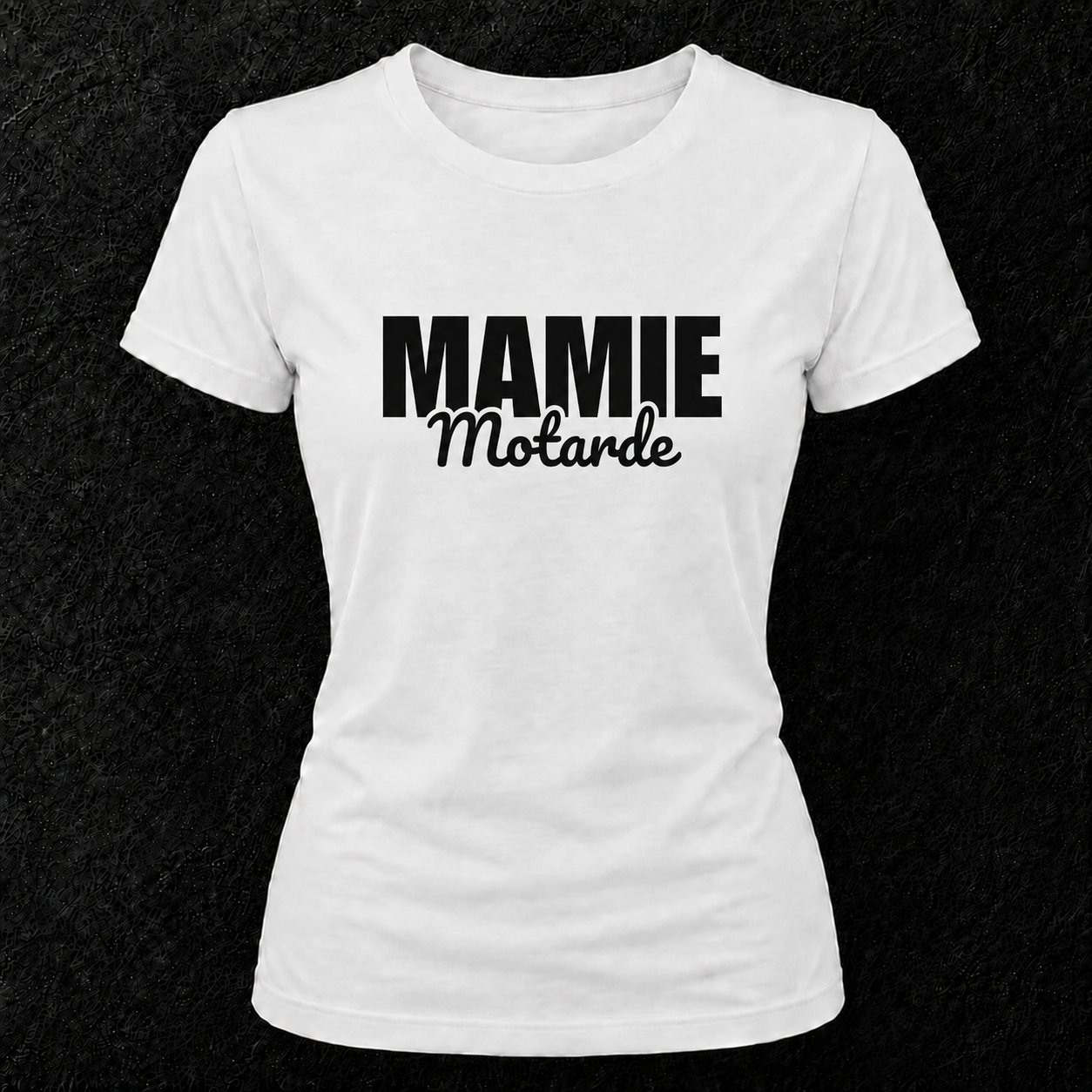 T-shirt blanc " Mamie motarde "