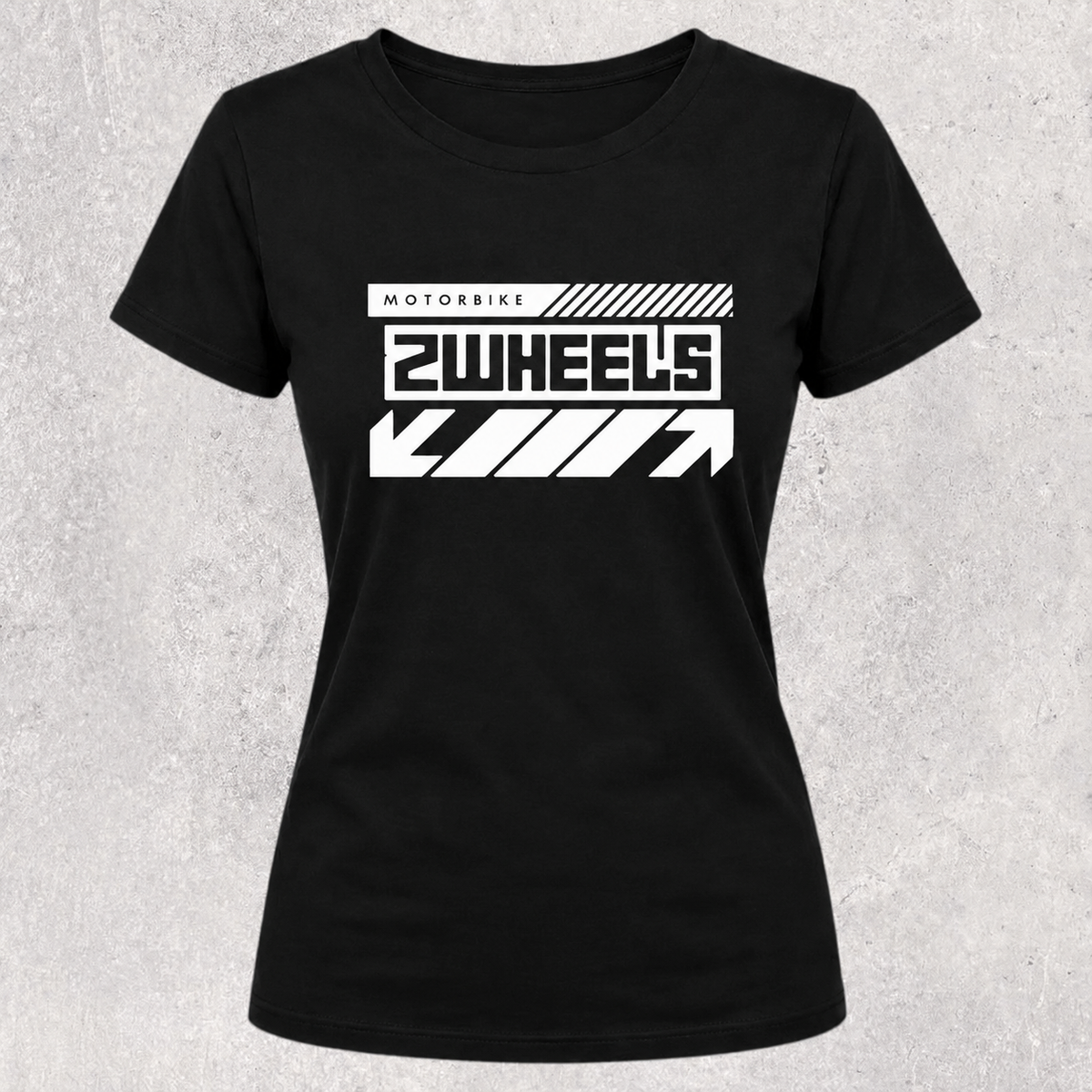 T-shirt noir " Motorbike 2wheels "