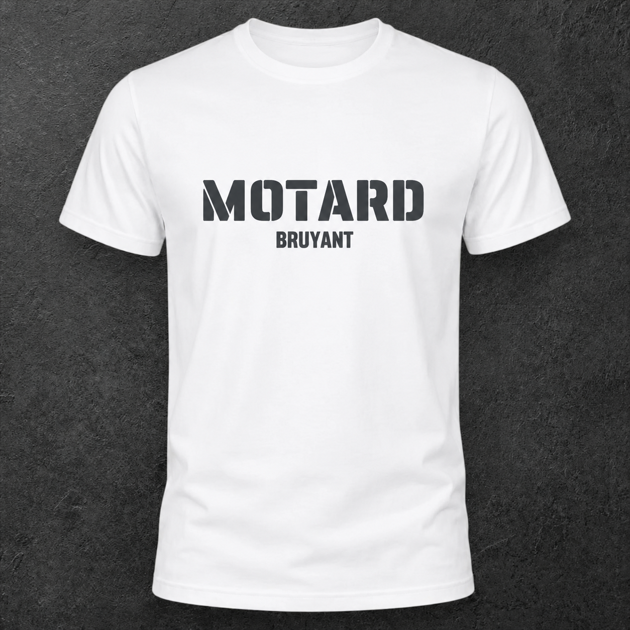 T-shirt blanc " Motard bruyant "