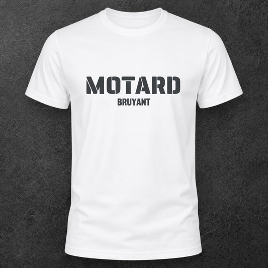 T-shirt blanc " Motard bruyant "