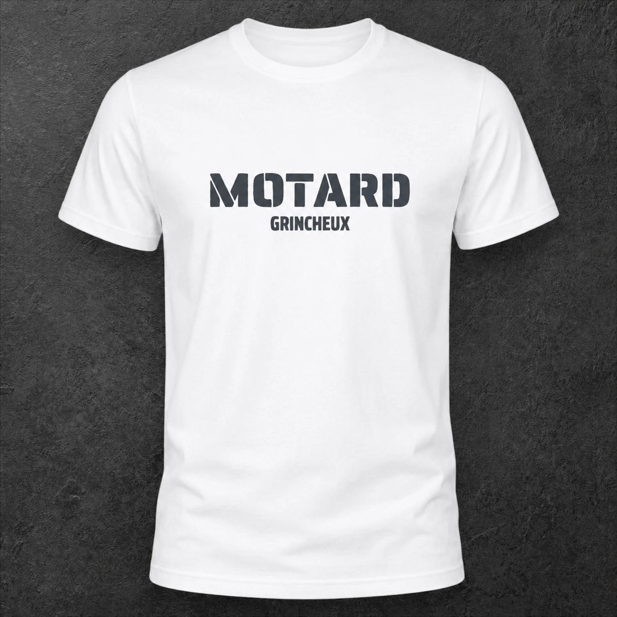 T-shirt blanc " Motard grincheux "