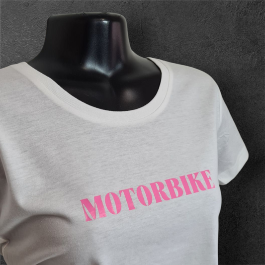 T-shirt blanc " Motorbike "