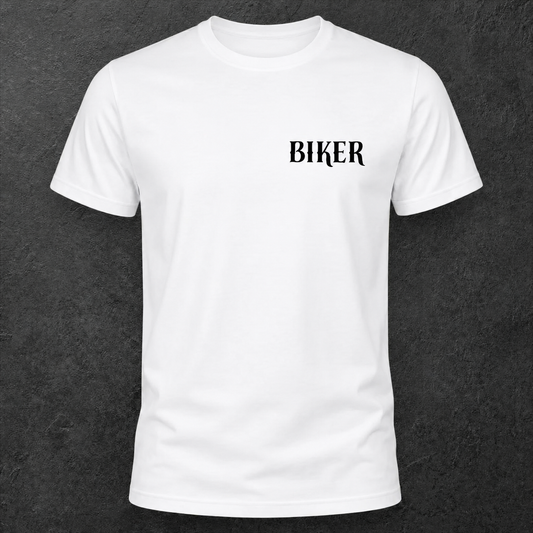 T-shirt blanc " Biker "