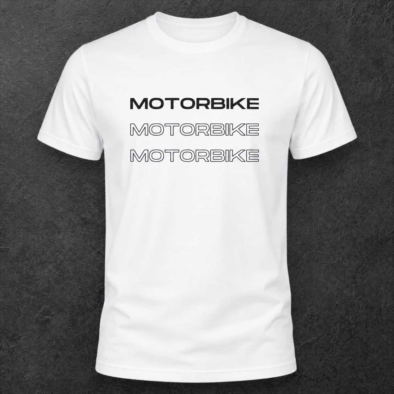 T-shirt blanc " Motorbike "