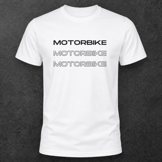 T-shirt blanc " Motorbike "