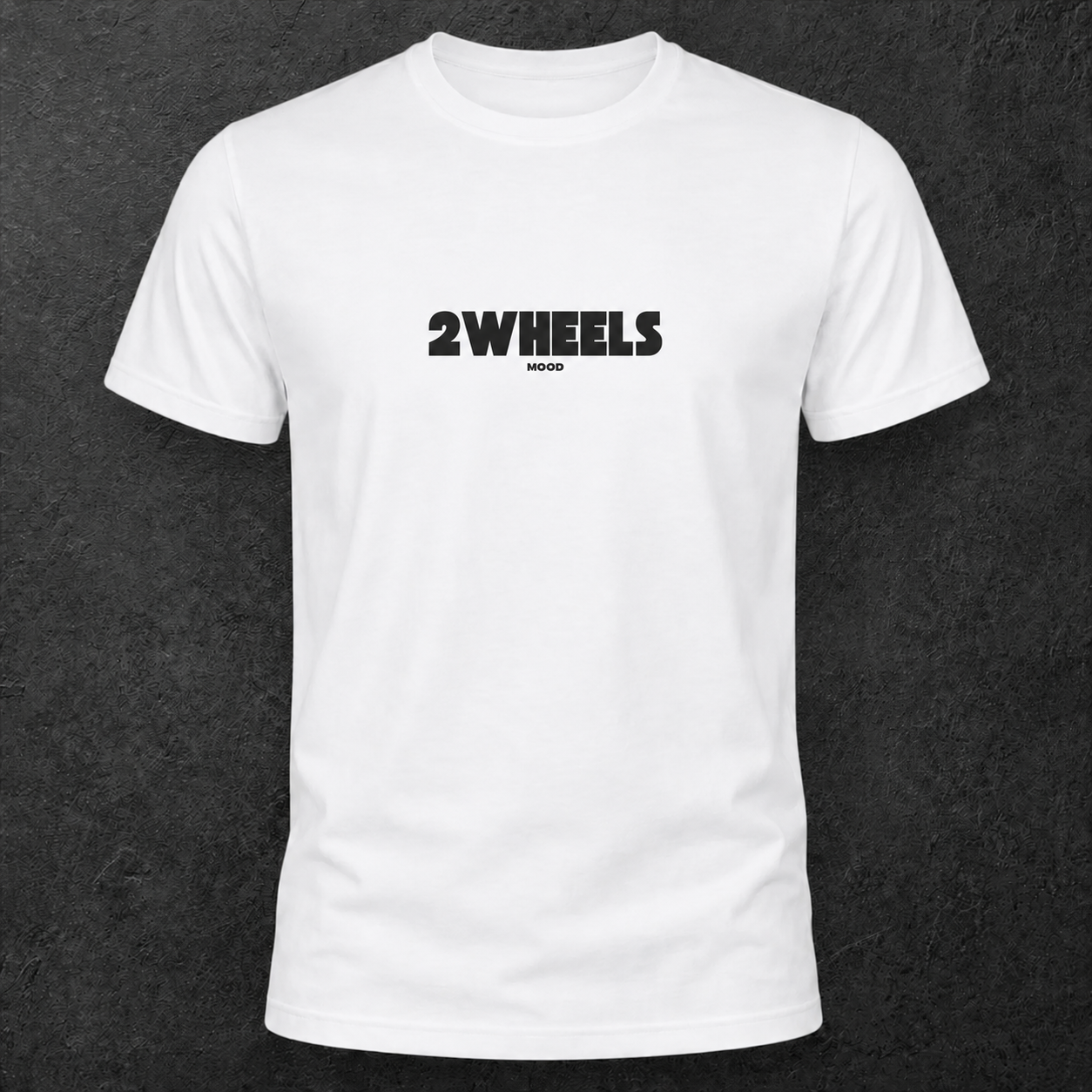 T-shirt blanc " 2wheels mood " carbone