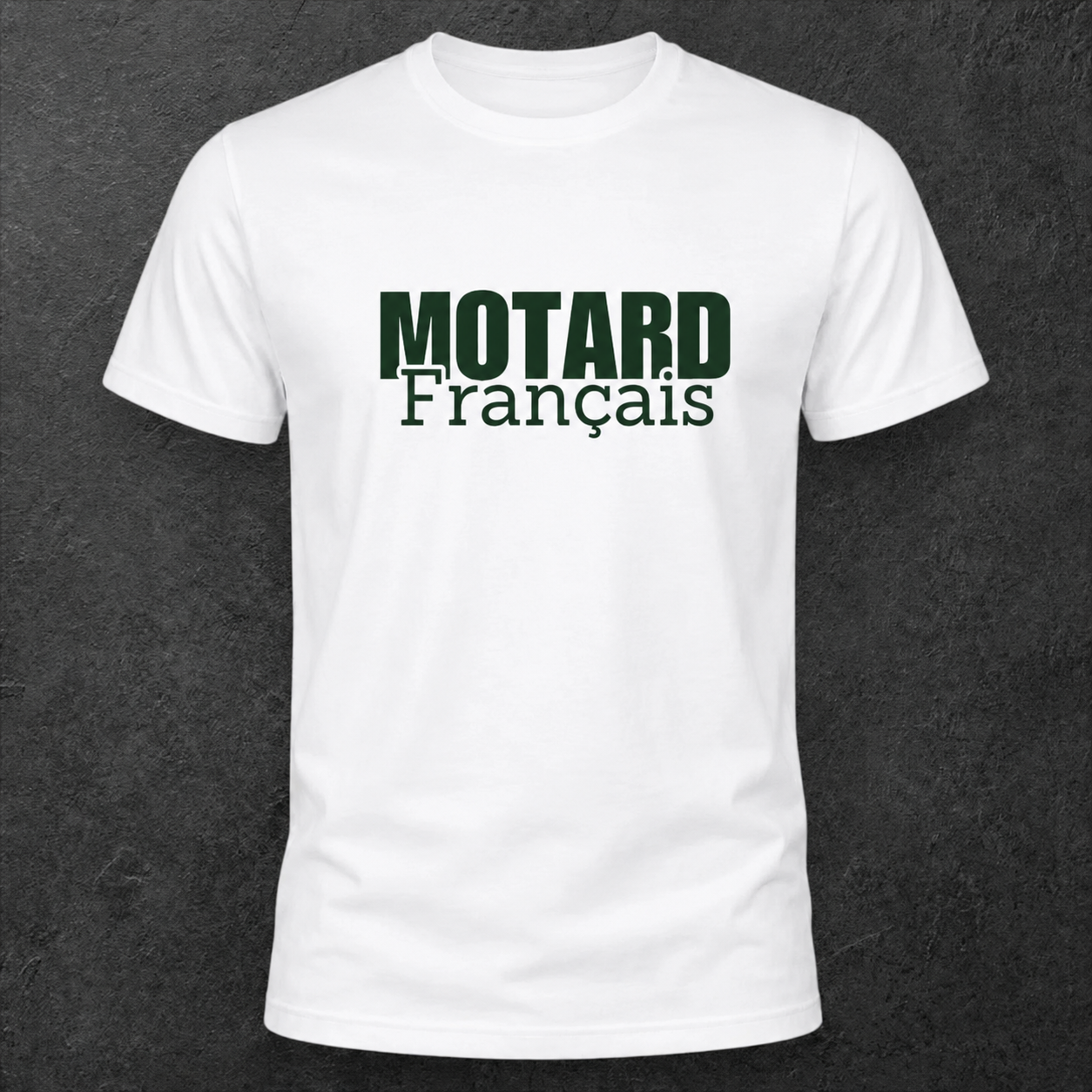T-shirt blanc " Motard Français "