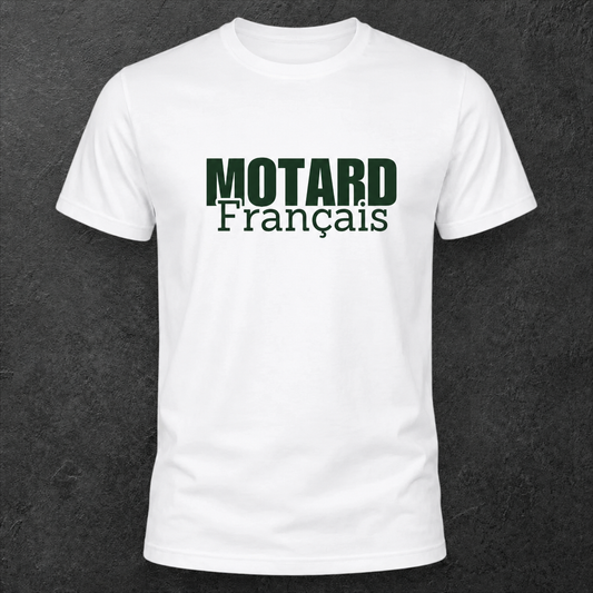 T-shirt blanc " Motard Français "
