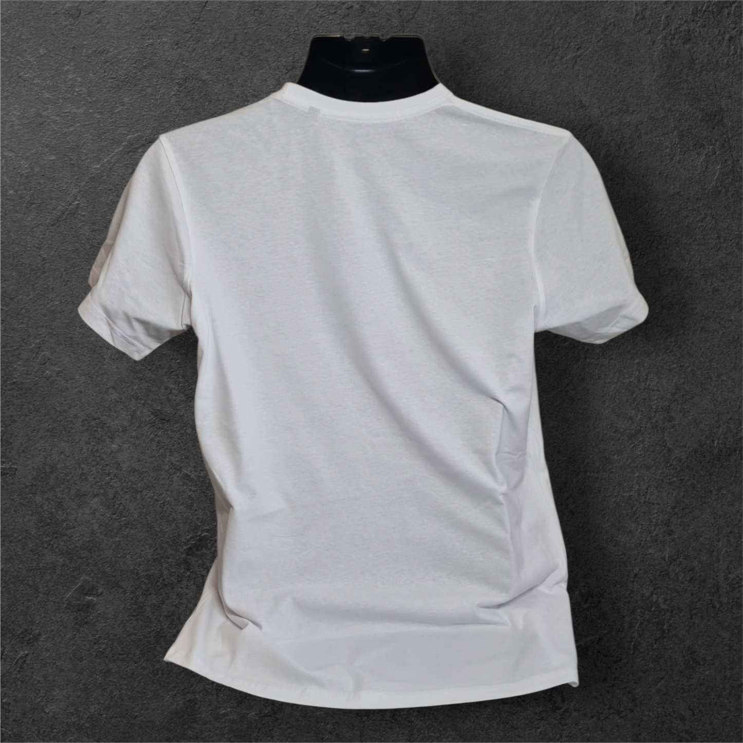T-shirt blanc à manche courte homme " Moto "