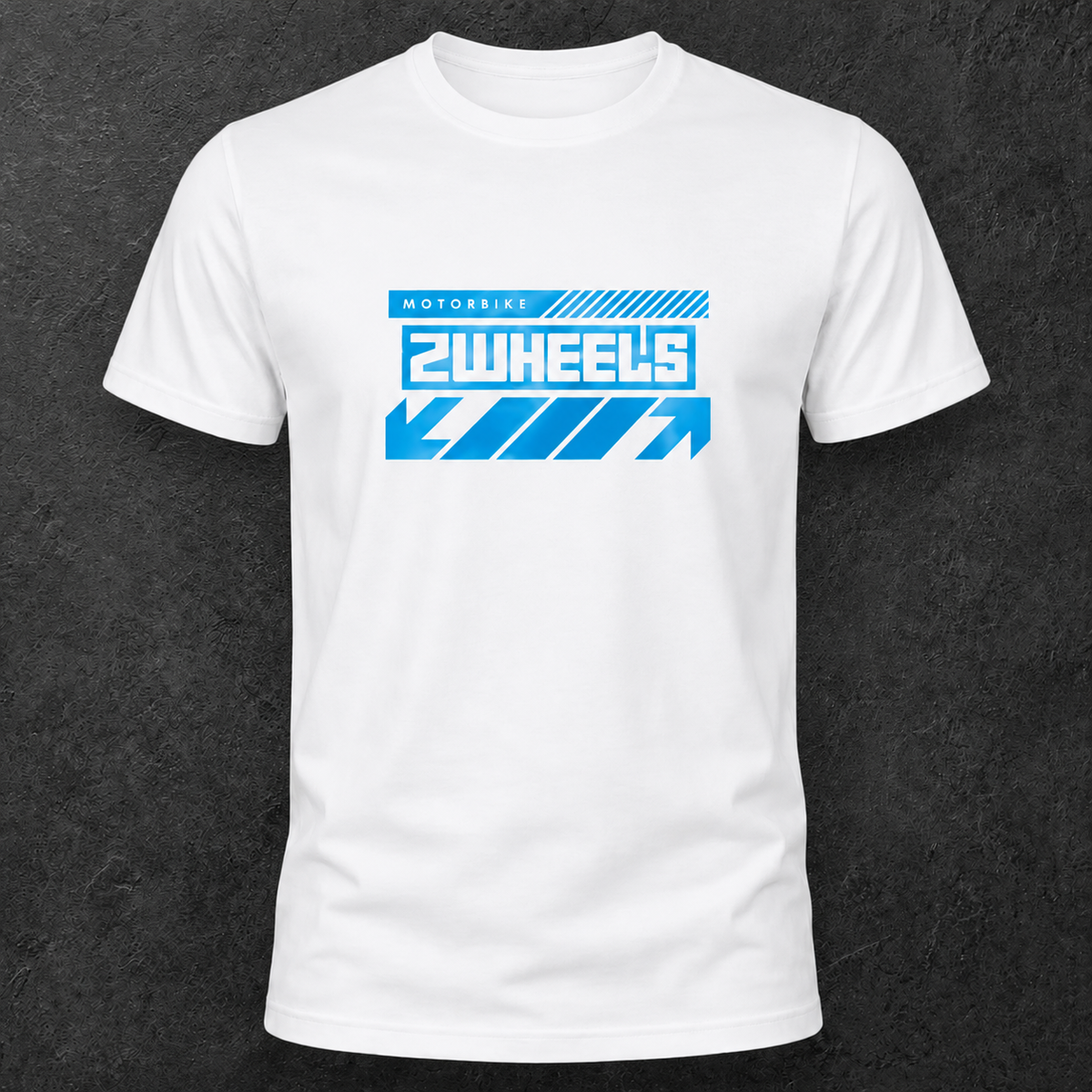 T-shirt blanc " Motorbike 2wheels "