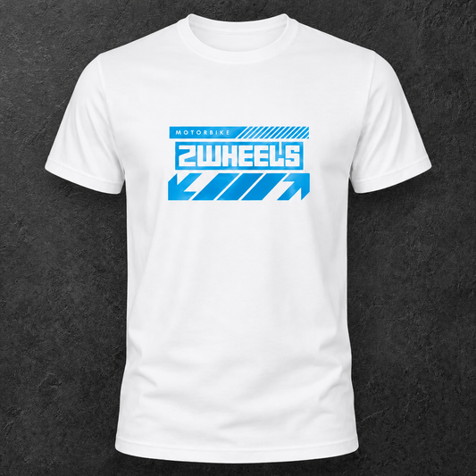 T-shirt blanc " Motorbike 2wheels "