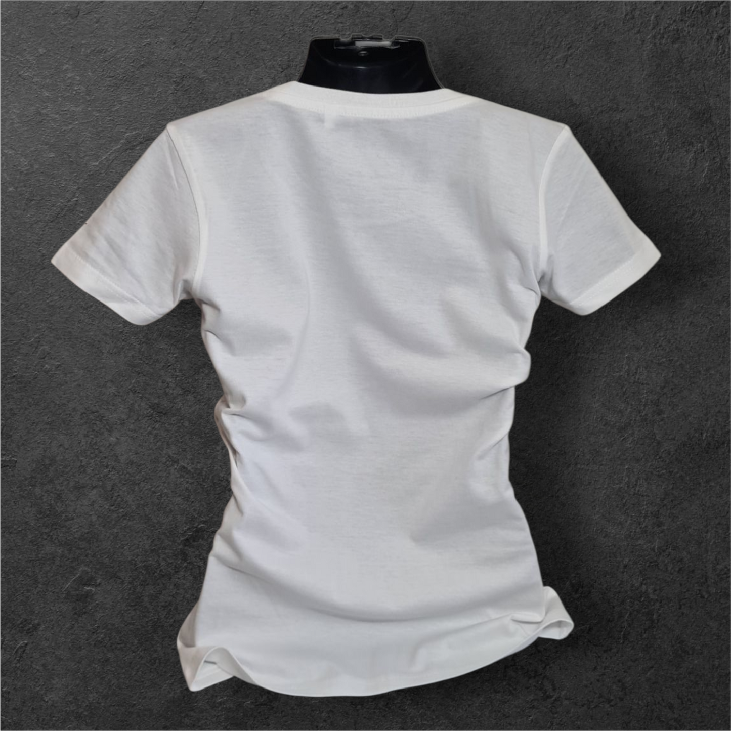 T-shirt blanc femme à manche courte " Biker girl " pour motarde gris velours