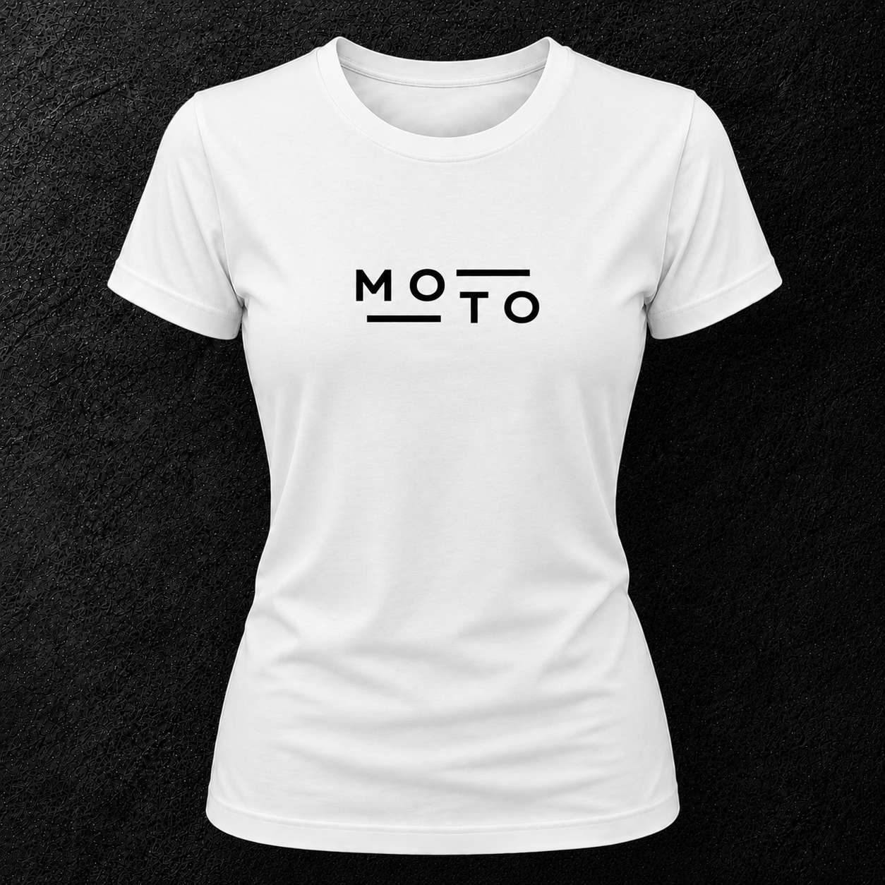 T-shirt blanc  " Moto "