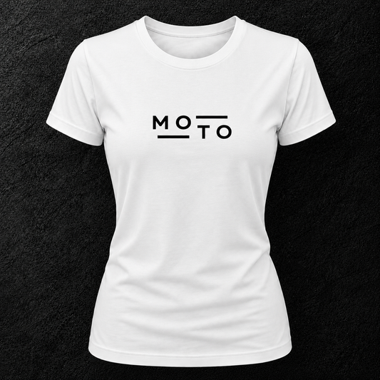 T-shirt blanc  " Moto "