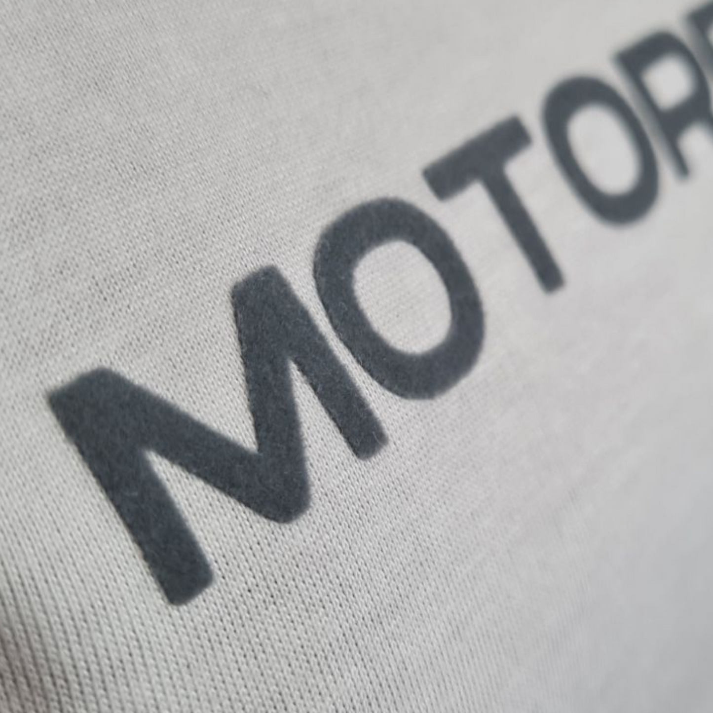 T-shirt blanc femme à manche courte " Motorbike " pour motarde gris velours