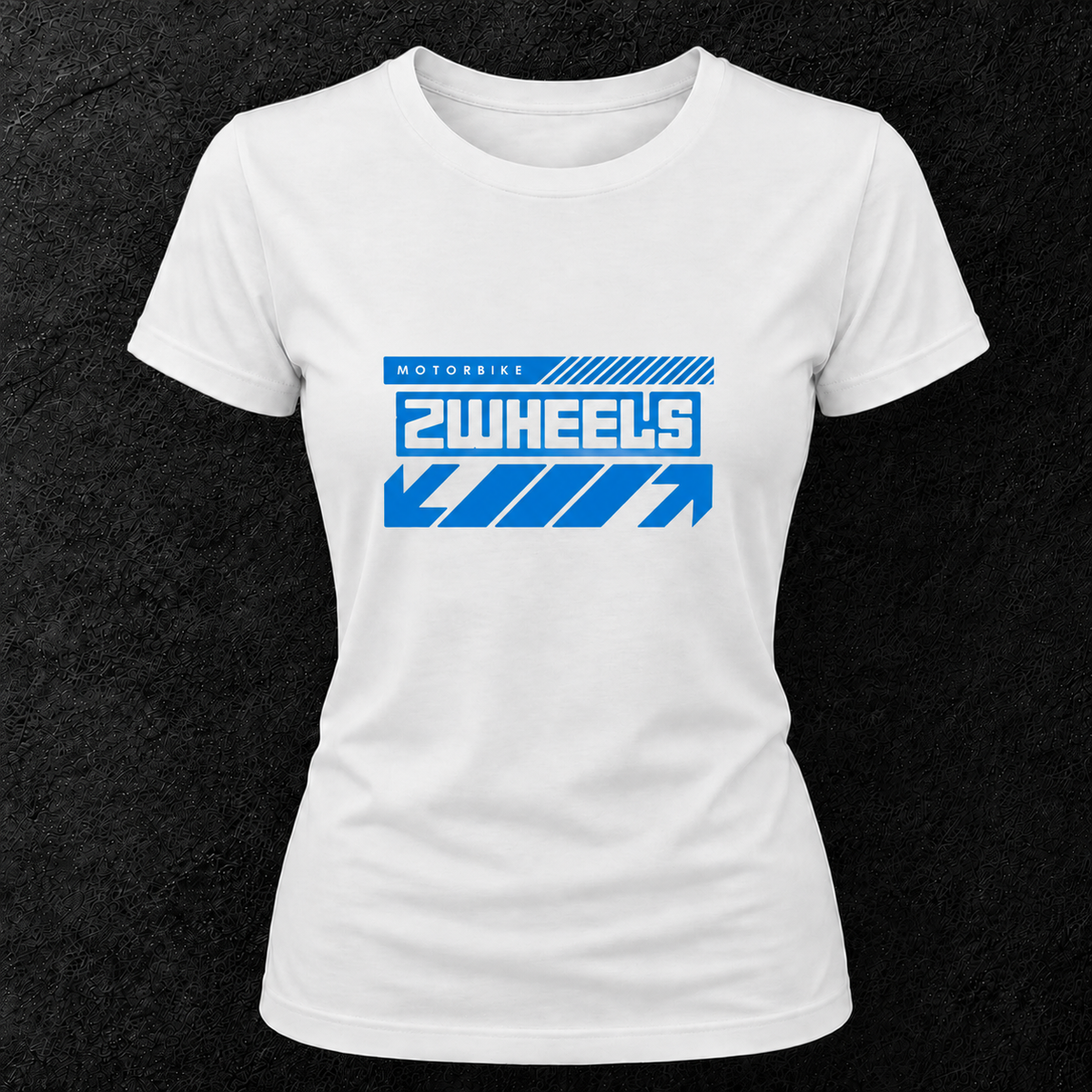T-shirt blanc " motorbike 2wheels "