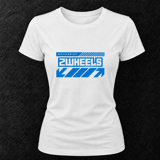 T-shirt blanc " motorbike 2wheels "