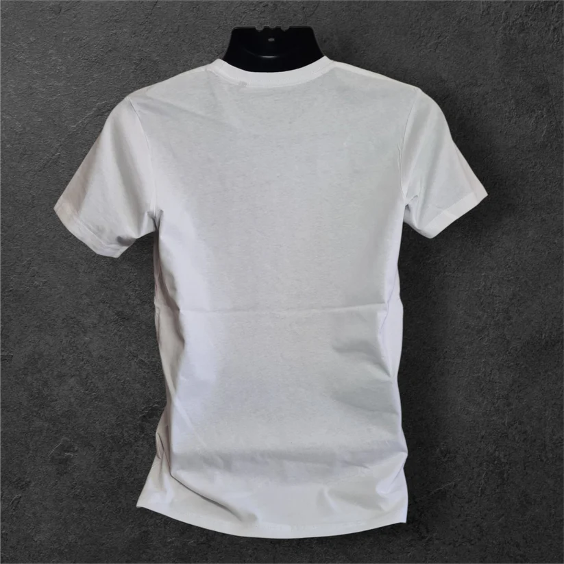 T-shirt blanc " Motard toujours en retard " gris velours