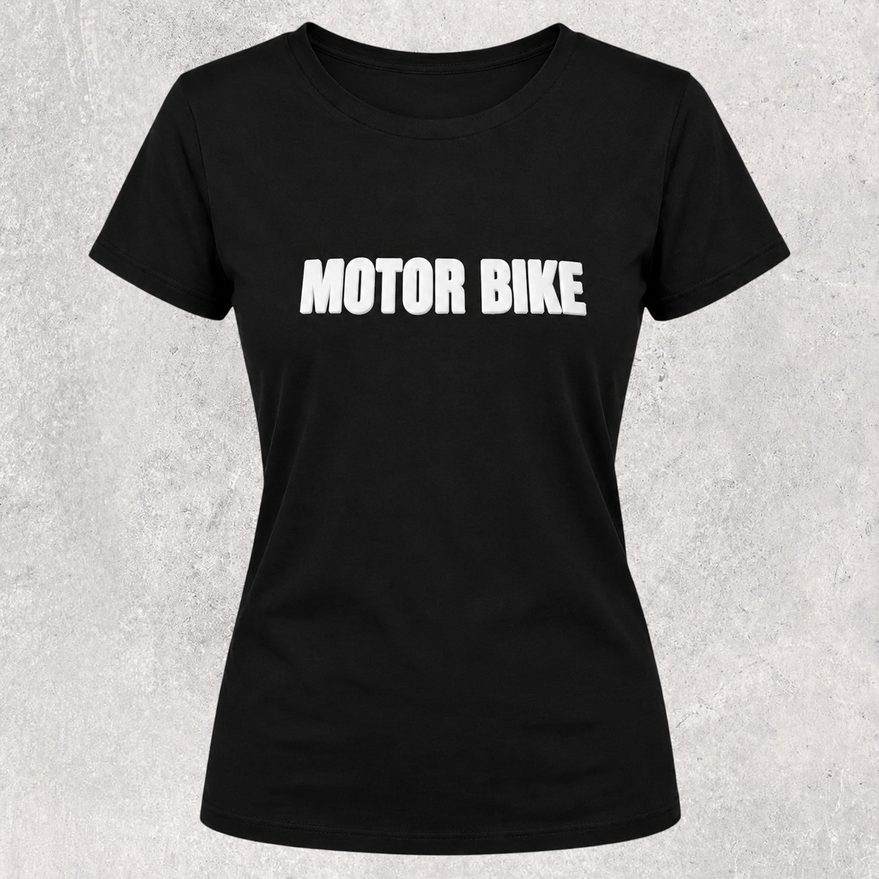 T-shirt noir " Motorbike " puff