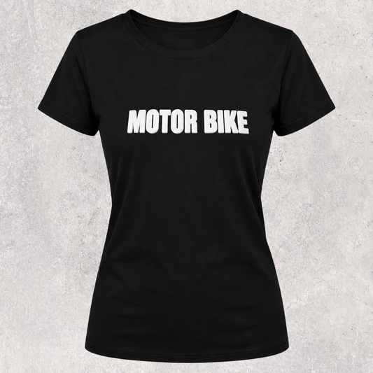 T-shirt noir " Motorbike " puff