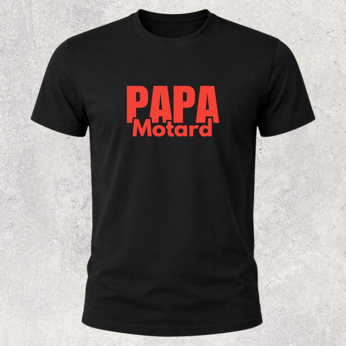 T-shirt noir " Papa motard "