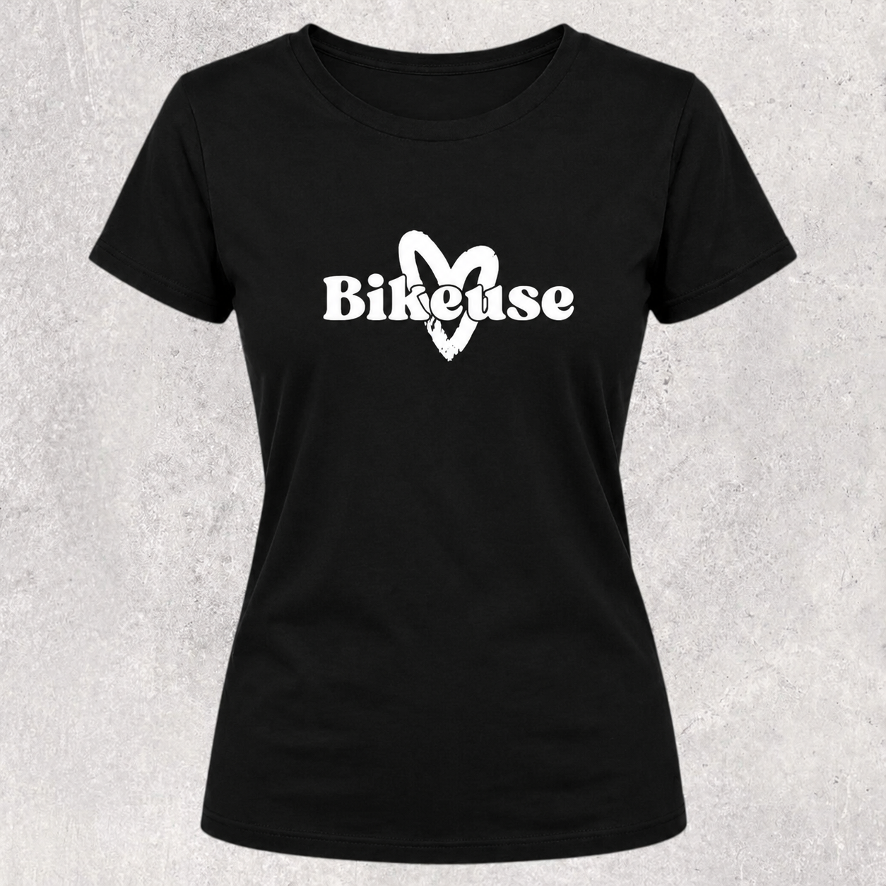 T-shirt noir " Bikeuse "