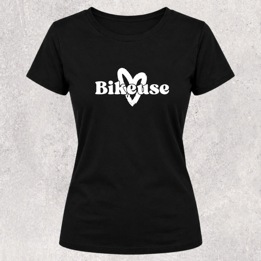 T-shirt noir " Bikeuse "